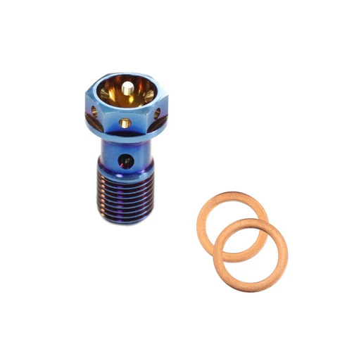 M10 x 1.00 Titanium Banjo Bolt – Grade 5 ( 2 pack ) - Image 2